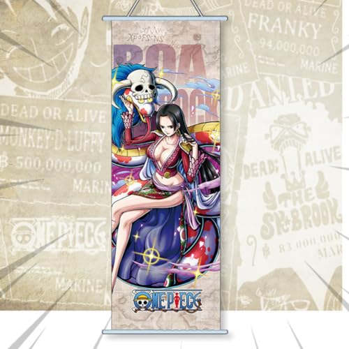 One Piece Anime Poster Wall Scroll JPN Version Luffy Zoro Sanji Nico Robin Anime Artwork Wall Scroll 70cm x 25cm (Law (Boa)