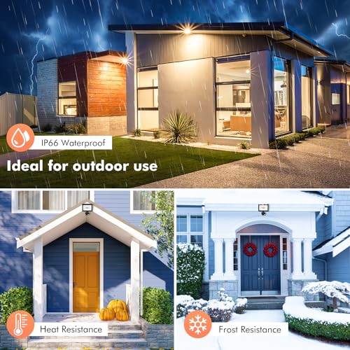 Miniatura 6 de Meikee 35w Foco Led Exterior Con Sensor De Movimiento, Blanco Cálido 2700k Foco Proyector Led Con Control Remoto, 3000lm, 3 Modos, Impermeable Ip66, Iluminación De Seguridad Para Casa, Garaje, Patio