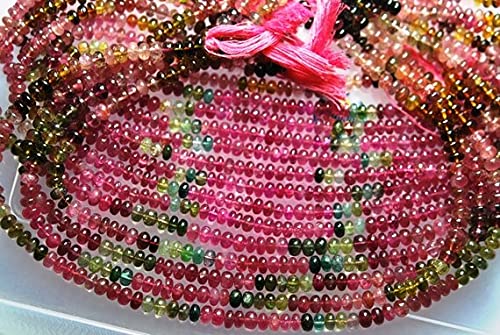 Tourmaline rondelles 4mm pour fabriquer vos colliers et bracelets d'été