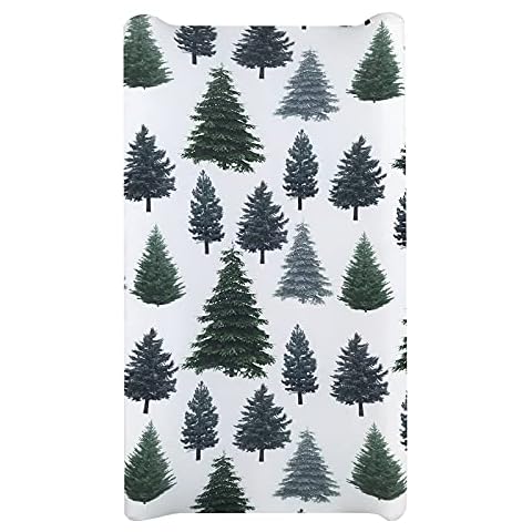 Pine Trees Changing Pad Cover, Diaper Changing Table Cover, Pine Tree Changing Pad Covers, Woodland Changing Pad Cover, Jersey Changing Table Sheets, Crib Bedding Covers for Baby Boy Girl Cover