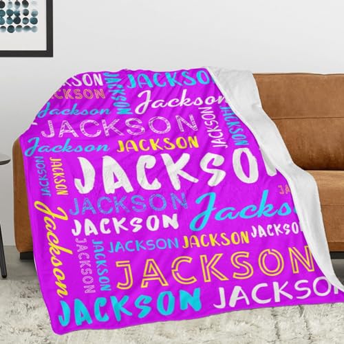 Personalized Name Blanket Customized Baby Blankets for Girls Boys Adults Monogrammed Blankets and Throws Christmas Birthday Mothers Fathers Valentines Day Gift