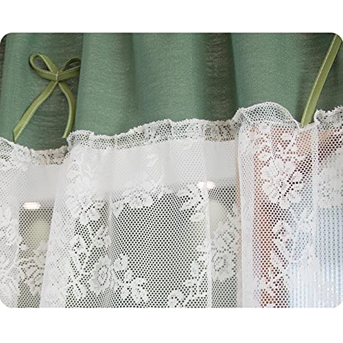 Cortina corta para ventana con diseño botánico ideal para dar frescura a tu restaurante u oficina 3
