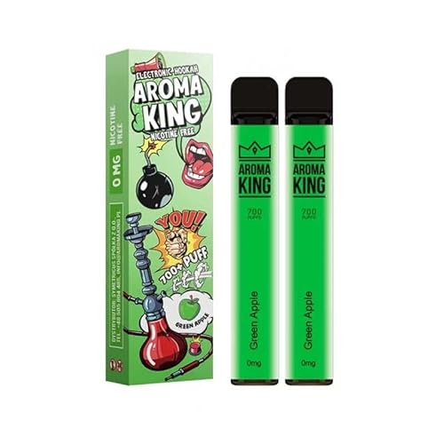 Set of 2 Aroma King Green Apple Puffs 0 ml
