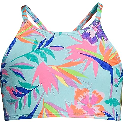 Image of Lands' End G Bikini Swim Top Crystal Aqua Tropical Kids 4
