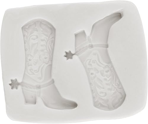 Miniatura 3 de MINFEIDMS Moldes de silicona para botas 3D, molde de fondant para botas de vaquero para decoración de pasteles, decoración de cupcakes, caramelo de