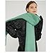OUNIYA Big Chunky Plaid Scarf Colorful Checked Oversized Thick Scarves Soft Large Cashmere Wool Shawl Winter Warm Blanket Women (matcha green)