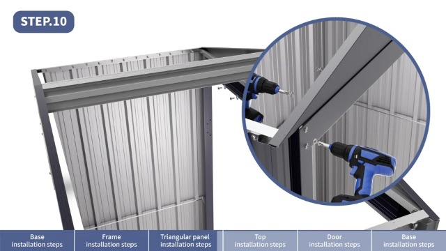 Amazon.com : MistMo 5x3X6.3FT Outdoor Steel Storage Shed with