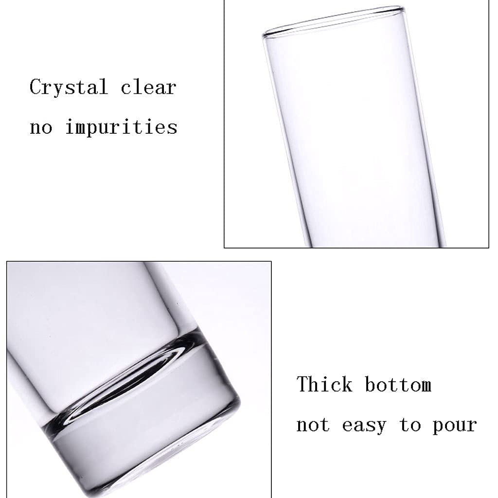 Szklanki Kubek szklany, okulary Highball, Kubki do napojów do herbaty lodowej, szkło do soku, piwa i koktajl Szklanki do wody Szklanka barowa (Color : B(6pcs))
