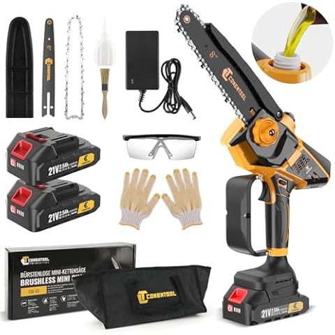 CONENTOOL Mini Brushless Chainsaw with Batteries Cover