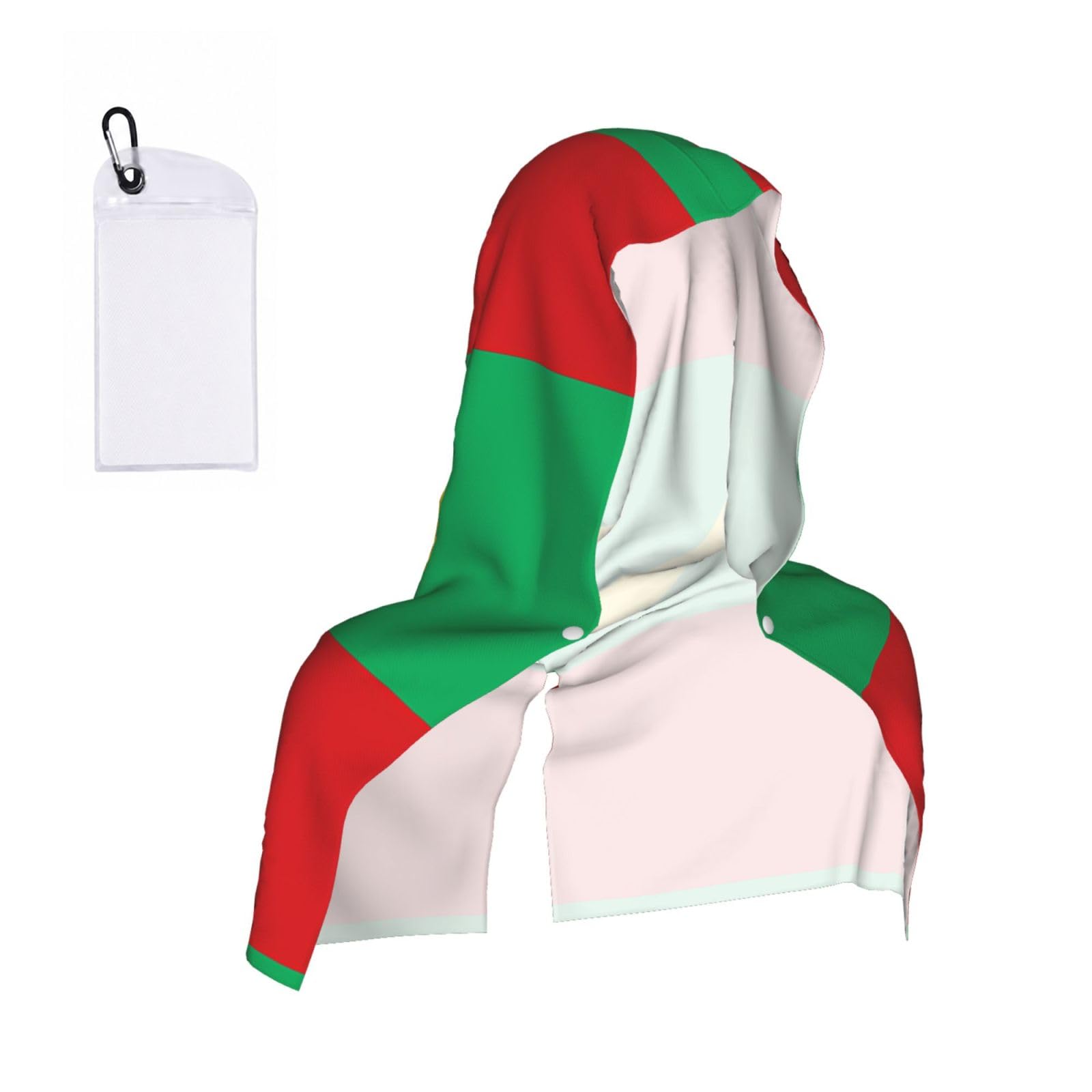 CNTDBU Flag of Mauritania Cooling Towel Hooded-Instant Chill Neck Cover for Sports, UV Cooling Rag for Running Gym