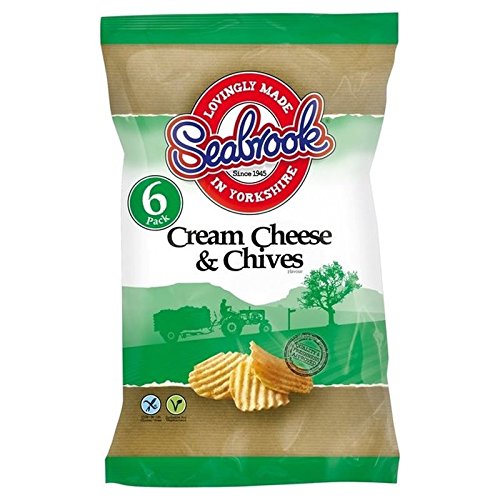 Seabrook Queso Y Patatas Fritas De Cebollino 25g X 6 Por Paquete (Paquete de 6)