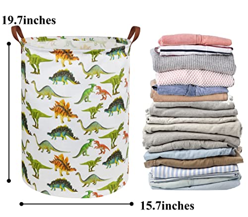 Image of Dinosaur Kids Laundry Hamper Baby Laundry Basket Cute Kids Hamper Toy Storage Bin Boys Hamper and Girls Dinosaur Room Decor(Toy Dinosaur)