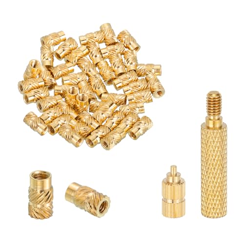 uxcell 50 ˂݃CT[g ͂񂾂ă`bvvXc[t M2.5 x 6mm H x 4mm OD ^J gbN[bgibg q[gZbgCT[g ߍ݃ibg 3DvgvX`bNip