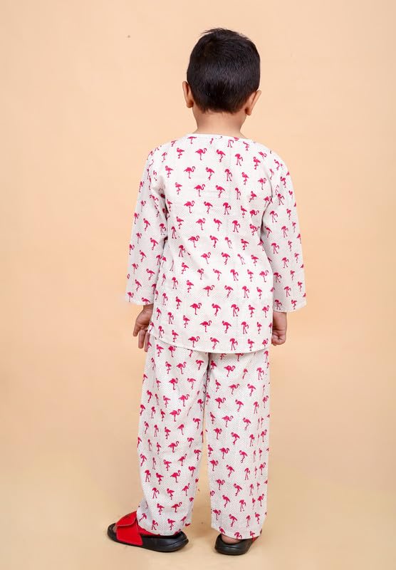 Image of Boys Cotton Night Suit | Jaipur Handblock Print Pajama Set for Kids | Boys Sleepwear | Kids Pajama Set | Baby & Toddler Sleep Suit | Combo Pack of 2