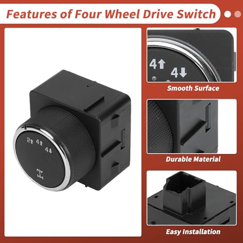 SWITCHRISE 4WD Verteilergetriebe Schalter für Chevrolet Silverado 1500 2008-2013 4x4 Allrad Schalter für Chevrolet Silverado 2500 HD 3500 HD 2008-2014 Nr.15913725/20972859