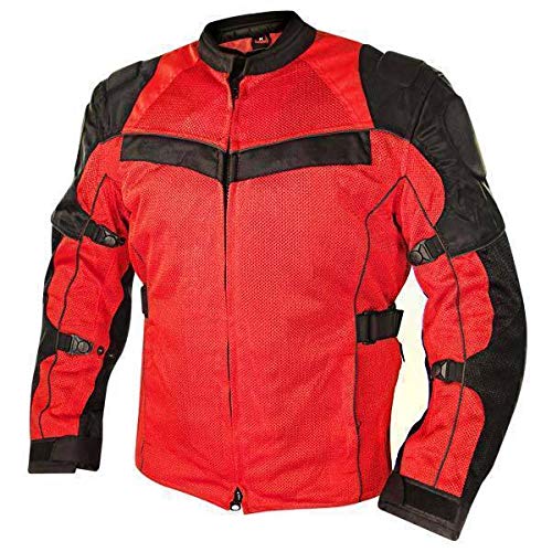 Xelement CF8161 Red Black Tri-Tex Motorcycle Sport Jacket For Men with X Armor (XX-Large)