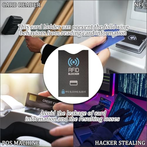 12-Pack RFID Blocking Card Holders, Lightweight Water-Resistant Wallet Sleeves for Credit Cards & ID Protection – Compact Design for Travel & Everyday Use4