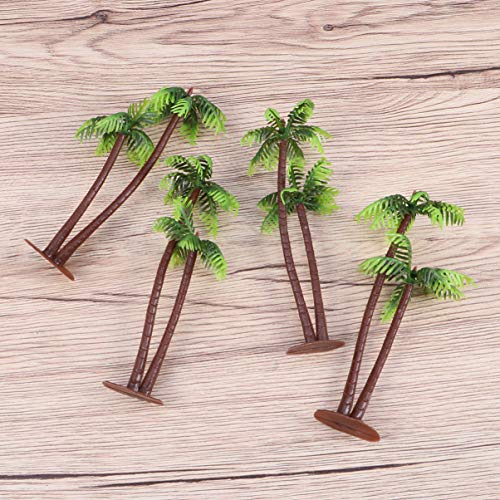 Valiclud Artificial Plants Cupcake Toppers 5Pcs Green Palm Tree Cupcake Topper With Coconuts For Hawaii Theme Party Cake Summer Decoration Fake Tree Faux Plants Indoor #TOP2