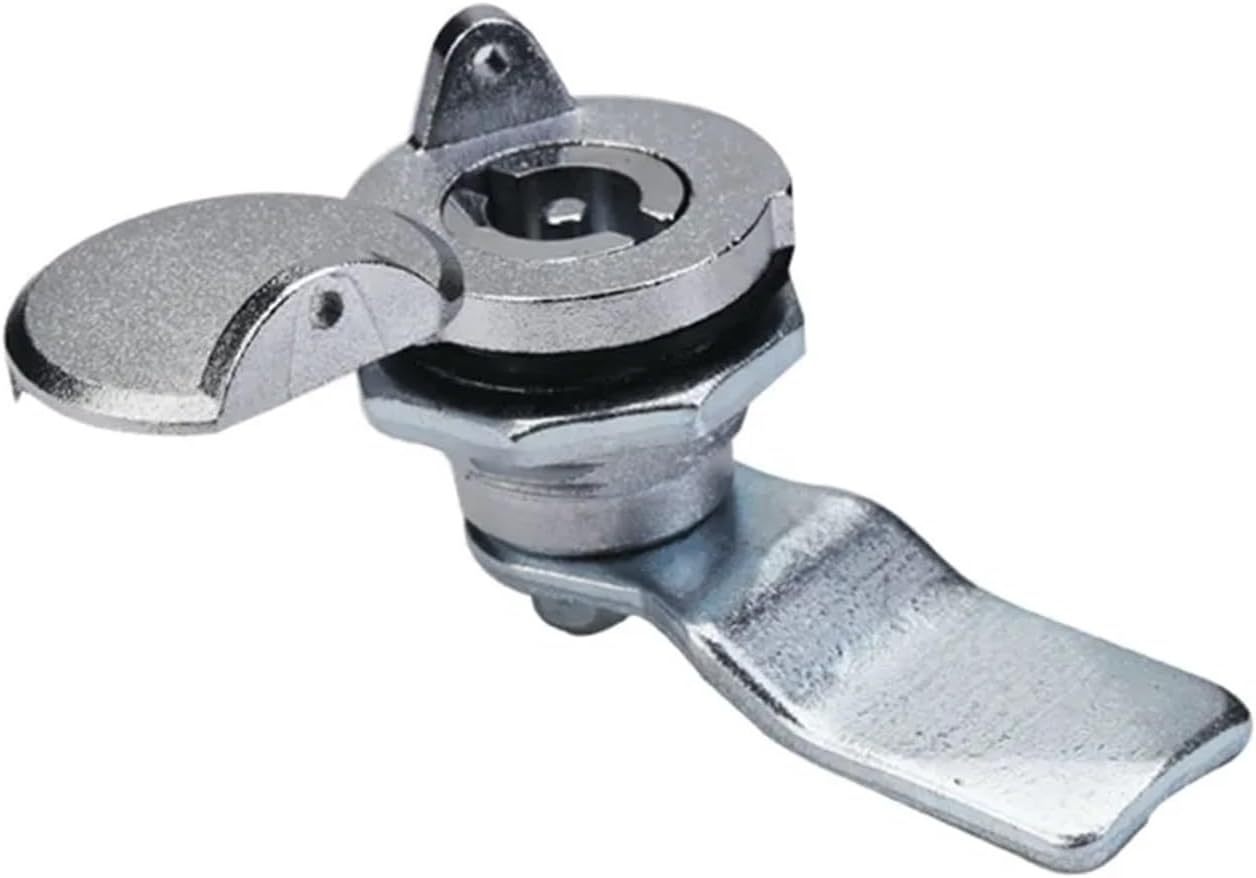 MS705-3A Triangle Lock Garbage Trunk Door Lock with Cover Lock Central Cabinet Door Lock 1Pcs(Slotted Lock)