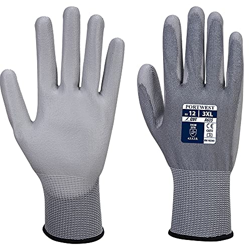 Portwest A635 Economy Cut Protection Glove Grey, XX-Large