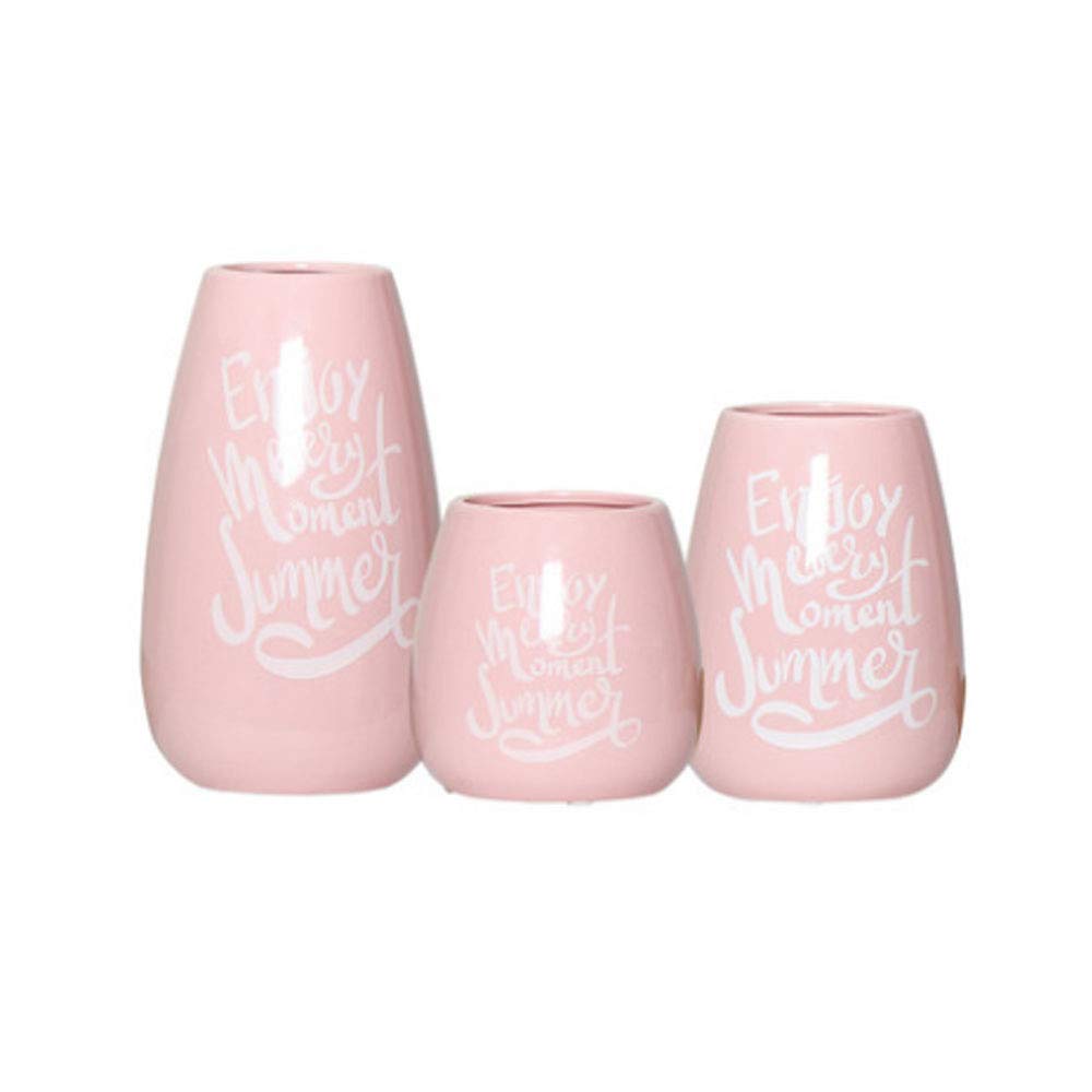 Vase en céramique flamingo rose et blanc pour décoration de salon nordique minimaliste