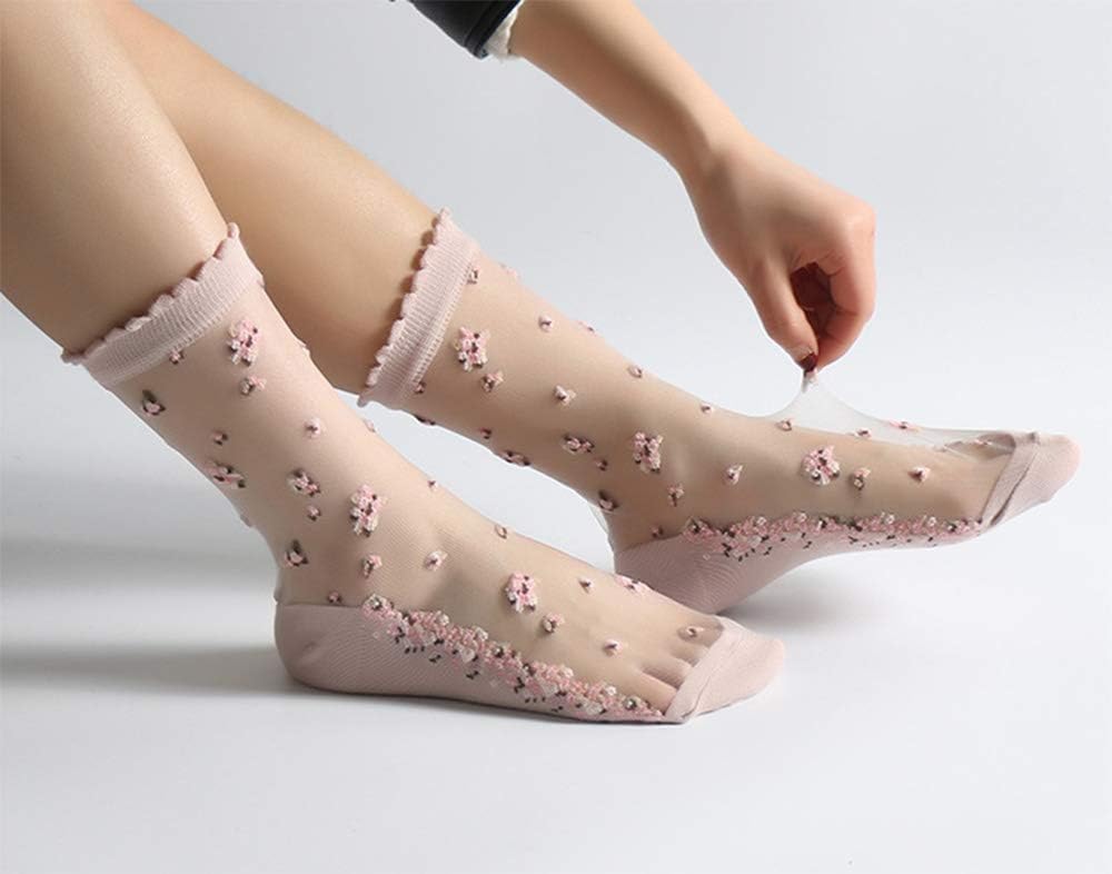 4-6 Pairs Lace Fishnet Socks - Ultra Thin, Elastic, Short Mesh, Sheer for Women image 5