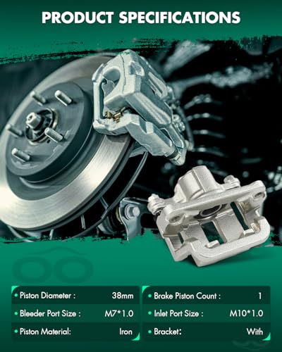 Image of SCITOO Rear Driver Side Disc Brake Caliper 19B6696 Compatible For Nissan For LEAF 2011-2022,For Nissan For Rogue 2014-2020,For Nissan For Rogue Sport 2017-2022,With Bracket 1PC