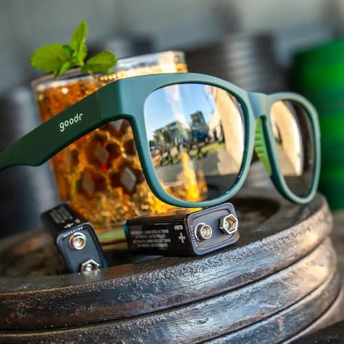 goodr Mint Julep Electroshocks Polarized Sunglasses for Men & Women, Large Sized (BFG), Dark Green Solid Frame with Green Gradient Lenses, UV400 Protection, No Slip, No Bounce4
