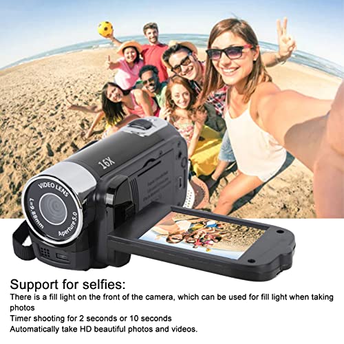 Videocamera Camcorder, Full HD 1080P 16MP Vlogging Camera Recorder met 2,7 Inch Draaibaar Scherm, 16x Digitale Zoom Digitale Camera Cadeau voor Vrienden en Familie - Afbeelding 4