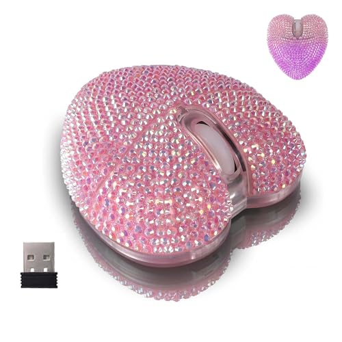 Souris sans fil Diamond Heart souris optique silencieuse rechargeable