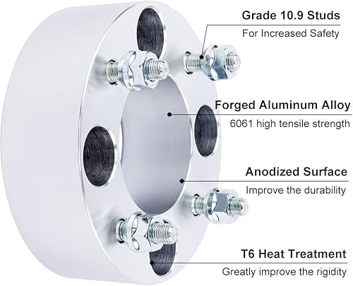 Miniatura 5 de DCVAMOUS 4 espaciadores de ruedas ATV UTV de 4 x 115 de 1.5 pulgadas con pernos de 10 x 1.25 de 3.346in de diámetro compatible con Arctic Cat 4 Lug