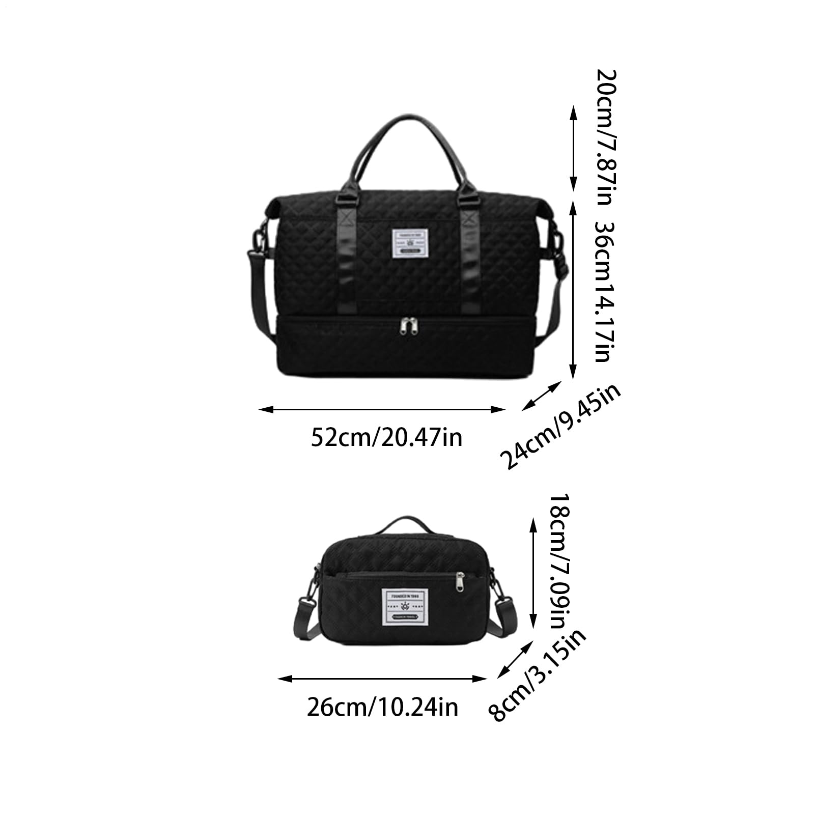 Bolsa Duffle de Gimnasio Tote Duffle de Fin de Semana con Compartimento