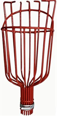 Flybloom Fruit Picker Basket Portable Fruit Catcher Garden Picking Tools(Red)