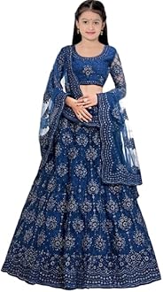 Traditional Ethnic Wear for Girls Designer Embroidered Kids Lehenga Choli