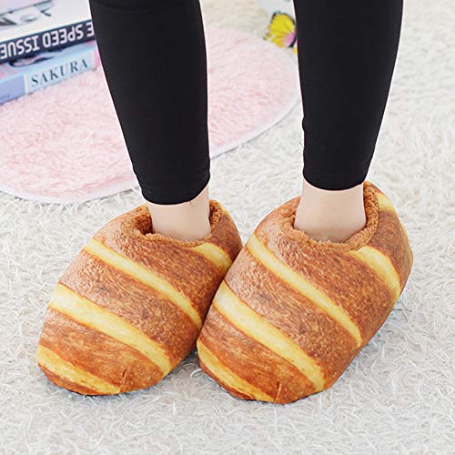 Novelty Bread Slippers Closed Back Winter Warm Slippers House Shoes Indoor Slippers For Women 4-82