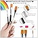 White Black Red Joker Clown Face Body Paint with Brushes for Halloween Makeup, Water Based Face Painting Kit Non Toxic for Kids & Adults, Facepaint Set for Skull Witch Goth Vampire SFX Cosplay Make Up
