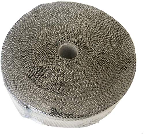 ARTR Titanium Exhaust Header Wrap 2 Rolls (2" x 50' Each roll) Kit with 20pcs 11.8 Inch Stainless Steel Locking Ties