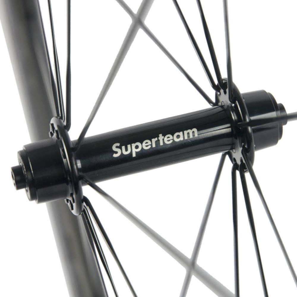 美品　SUPERTEAM カーボンホイール 38mm/23mm Amazon | Superteam 38mm/23mm ホイールセット カーボン 700c