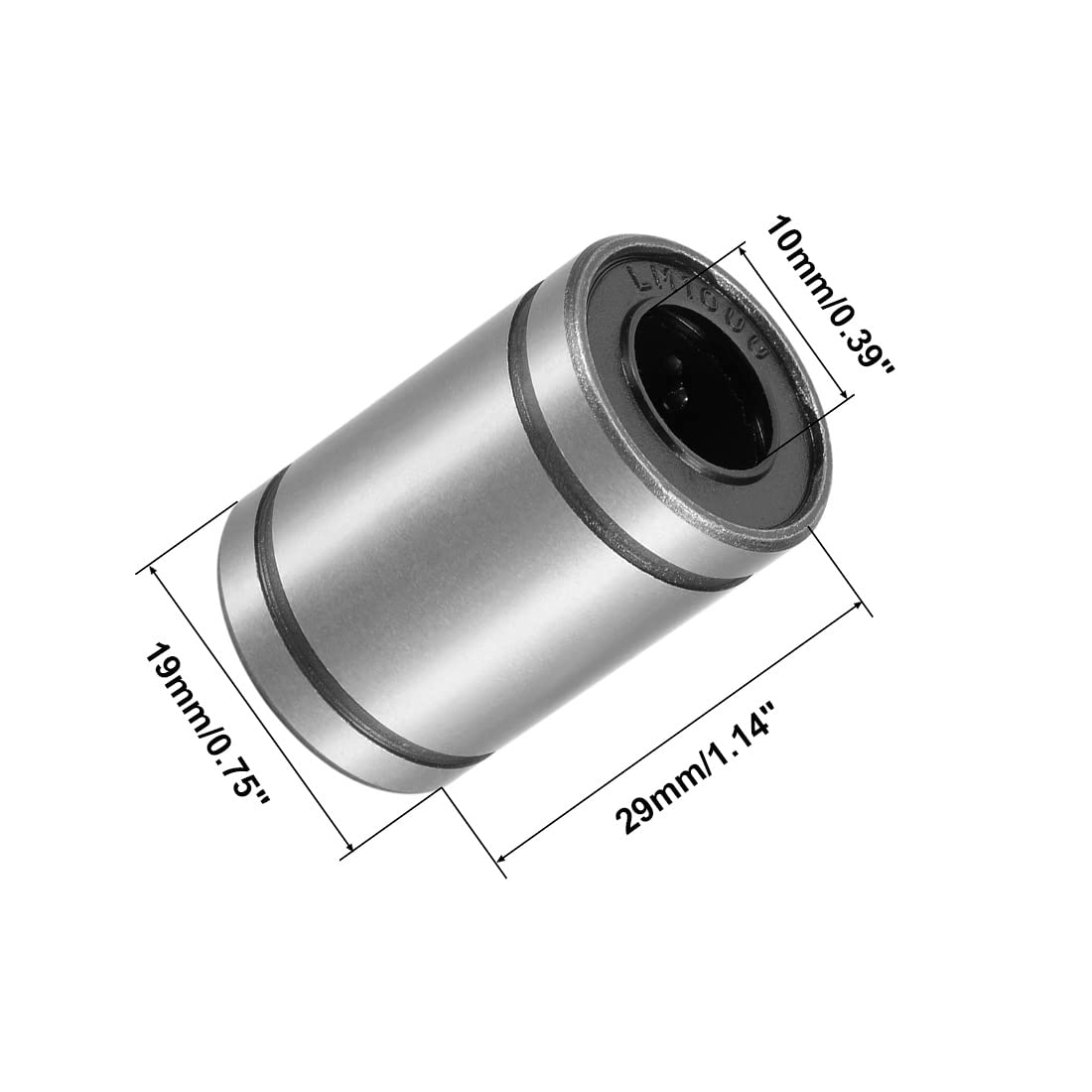 Linear Ball Bearings, LM10UU 10mm Linear Motion Bushing Double Side Rubber Sealed Rod Liner Shaft Parts for CNC Machine 3D Printer 12 Pack — Amazon image 2