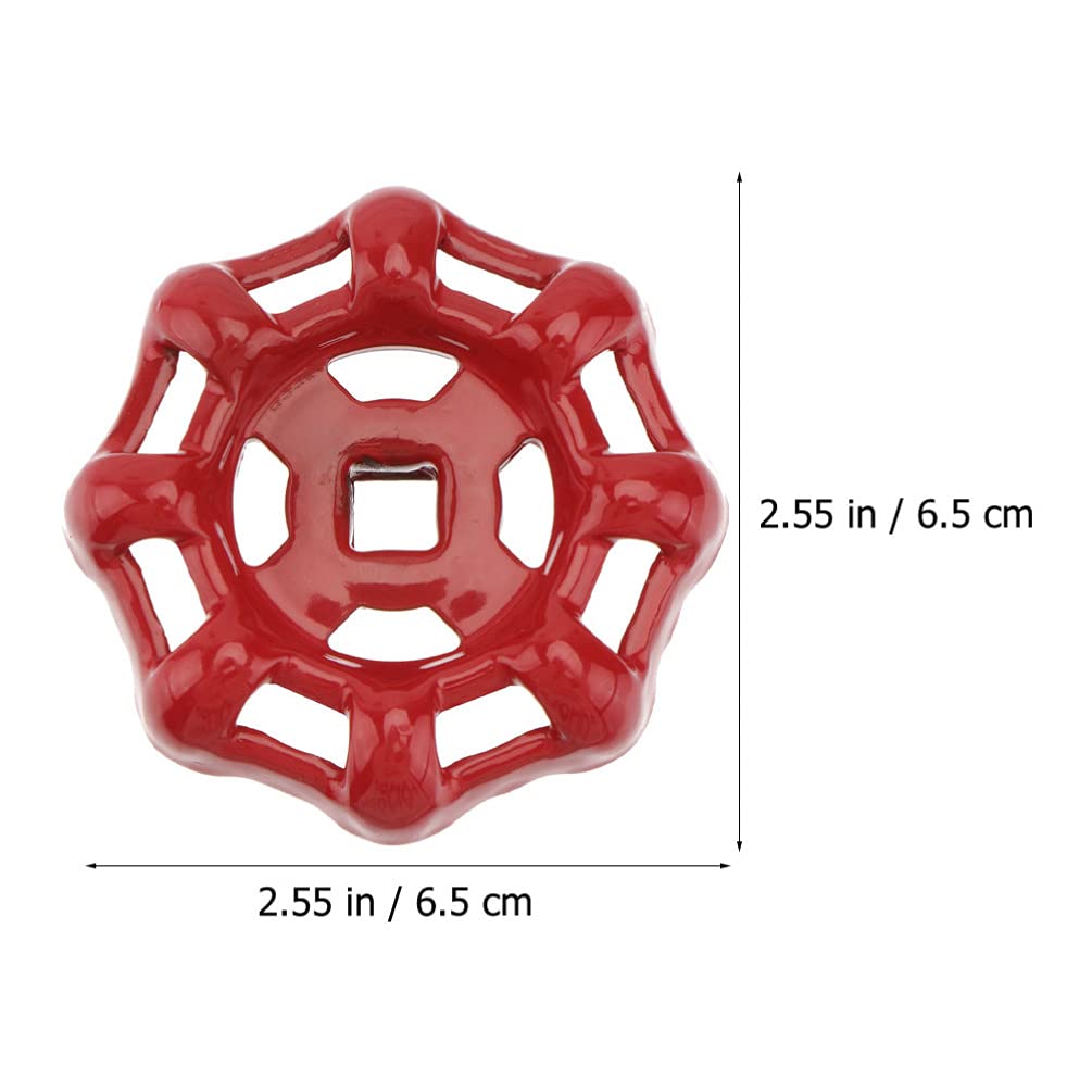 Volantino Valvola Rosso Per Rubinetto - Ricambio Saracinesca 6/7/8 Mm | Maniglia Rotonda Resistente