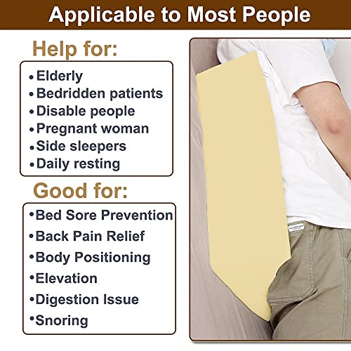 Wedge Pillows For After Surgery Incline Foam Bed Wedges Body Positioners Bed Sore Prevention Triangle Pillow 30 Degree Wedge Ramp Back Pillow Knee Bolster Pregnancy Side Sleeper Bedsore Turning Wedge #TOP1