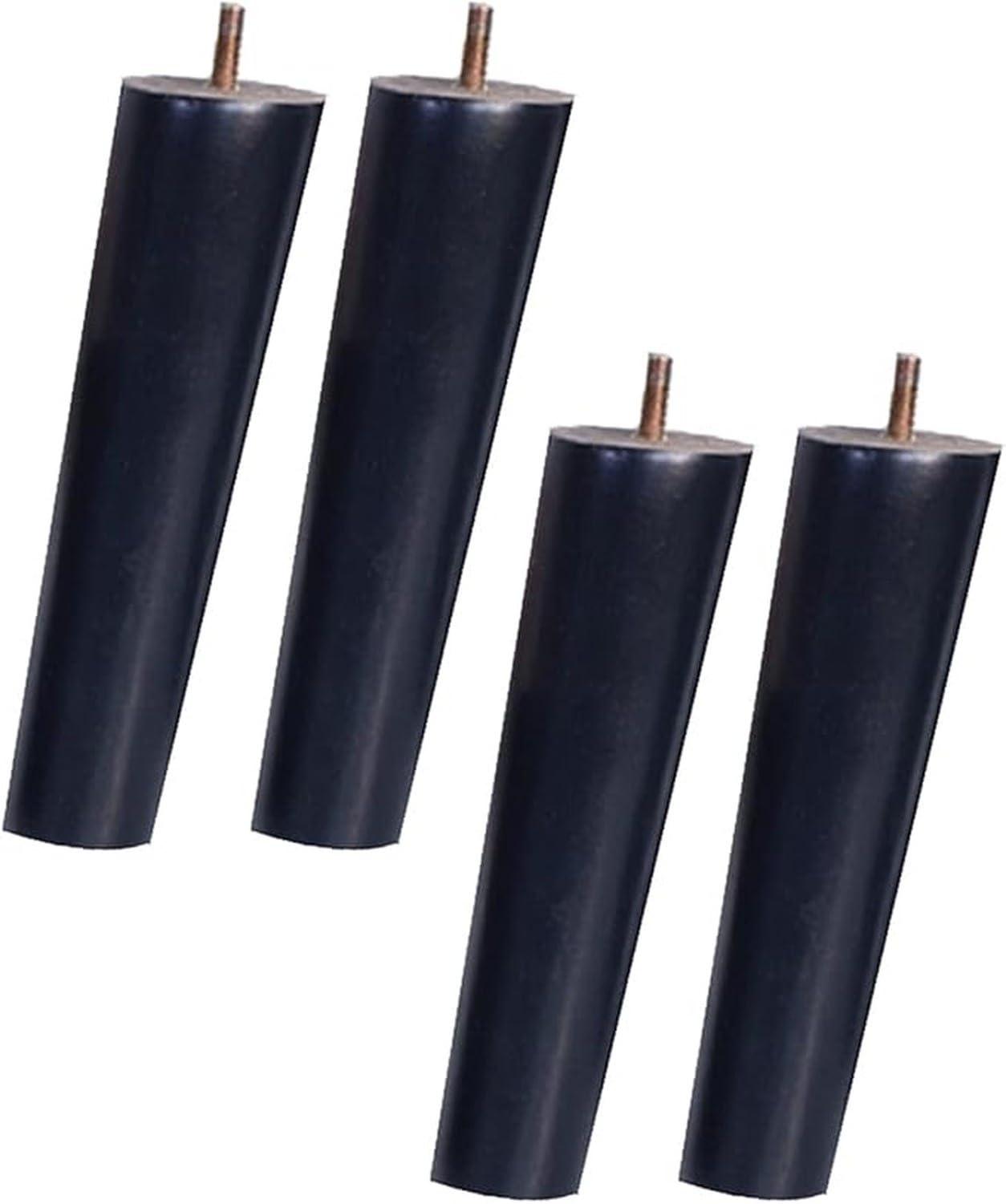 Ukośne drewniane nogi do mebli, lite drewno, zwężane M8 podstawy meblowe, stopki do sofy, kanapy, szafki RTV, stołu jadalnego i krzesła, czarne 4 szt, 20cm, 20cm