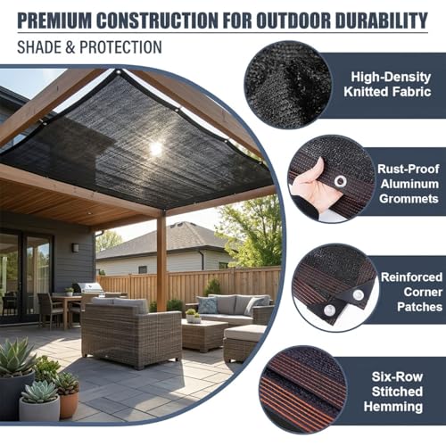 Filet d'ombrage extérieur pour patio et terrasse : votre havre de paix invisible au jardin - 5