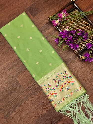 Image of DEVANGI Women's Banarasi Silk Unstitched Salwar Suit Dress Material With Dupatta