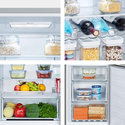 Hisense RB3N300NMCC Kühl-Gefrierkombination/Freistehend/EEK: C /39dB/304 Liter/Total No Frost/Wasserspender/Tür Alarm/LED Display/Weinregal/Türanschlag wechselbar/HxBxT:186x59,5x59 cm/Grau – Bild 6