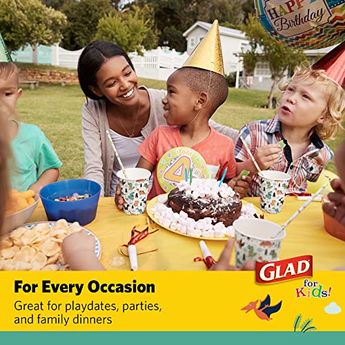 Glad for Kids Disposable Paper Plates, Dinosaurs, 8.5 Inch, 20 Count, 6-Pk - image 5