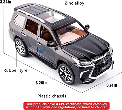 Image of 1 /24 Lexus LS 570 Model Car with Box, Zinc Alloy Pull Back Toy car with Sound and Light for Kids Boy Girl Gift?Colors as Per Stock? (Lexus LS 570 1:24)