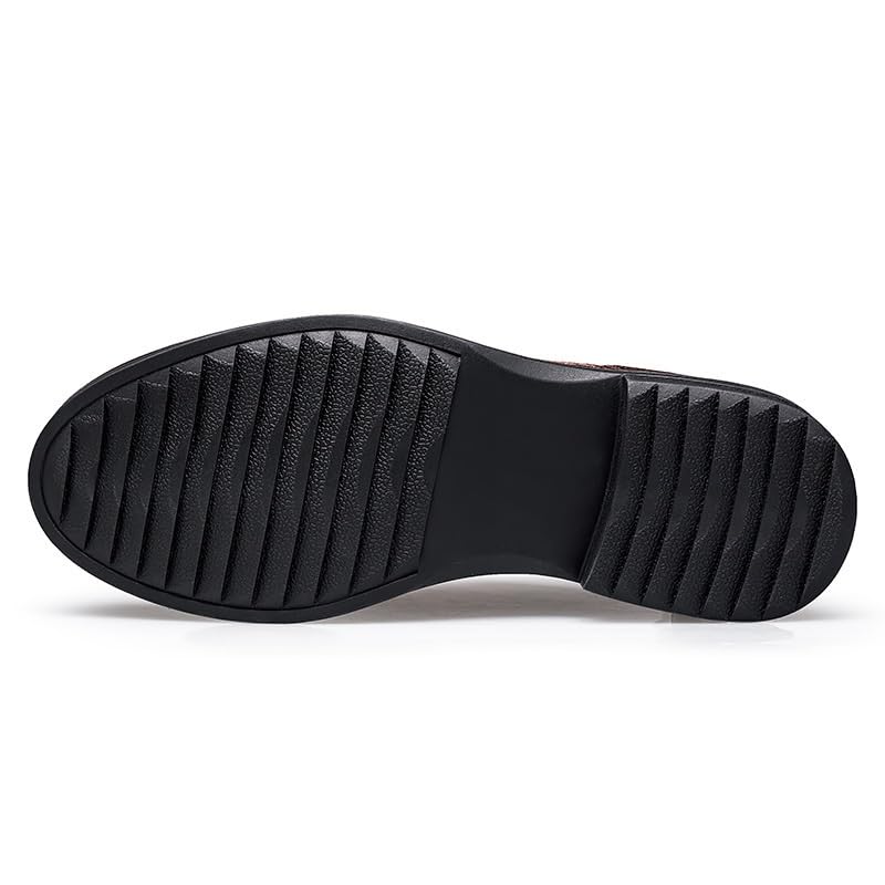 Men's Faux Patent Leather Brogue Oxfords Shoes Classic Lace-up Formal Tuxedo Dress Shoes for Men2