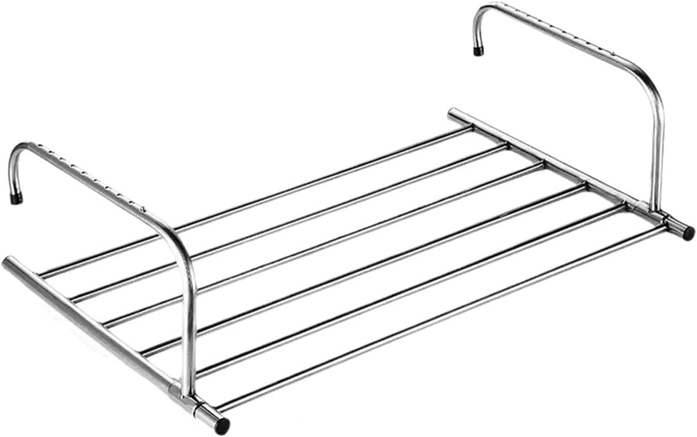 Compatible 14cm Stainless Steel Folding Telescopic Wall Hanging Drying Shoe Rack(68 to 120cm Long)