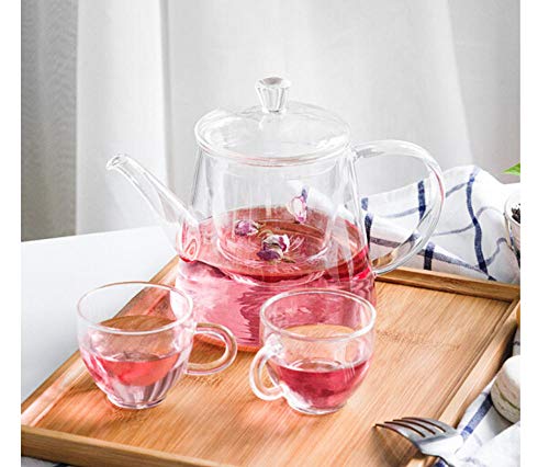 Théière en verre résistant à la chaleur en borosilicate de haute qualité
